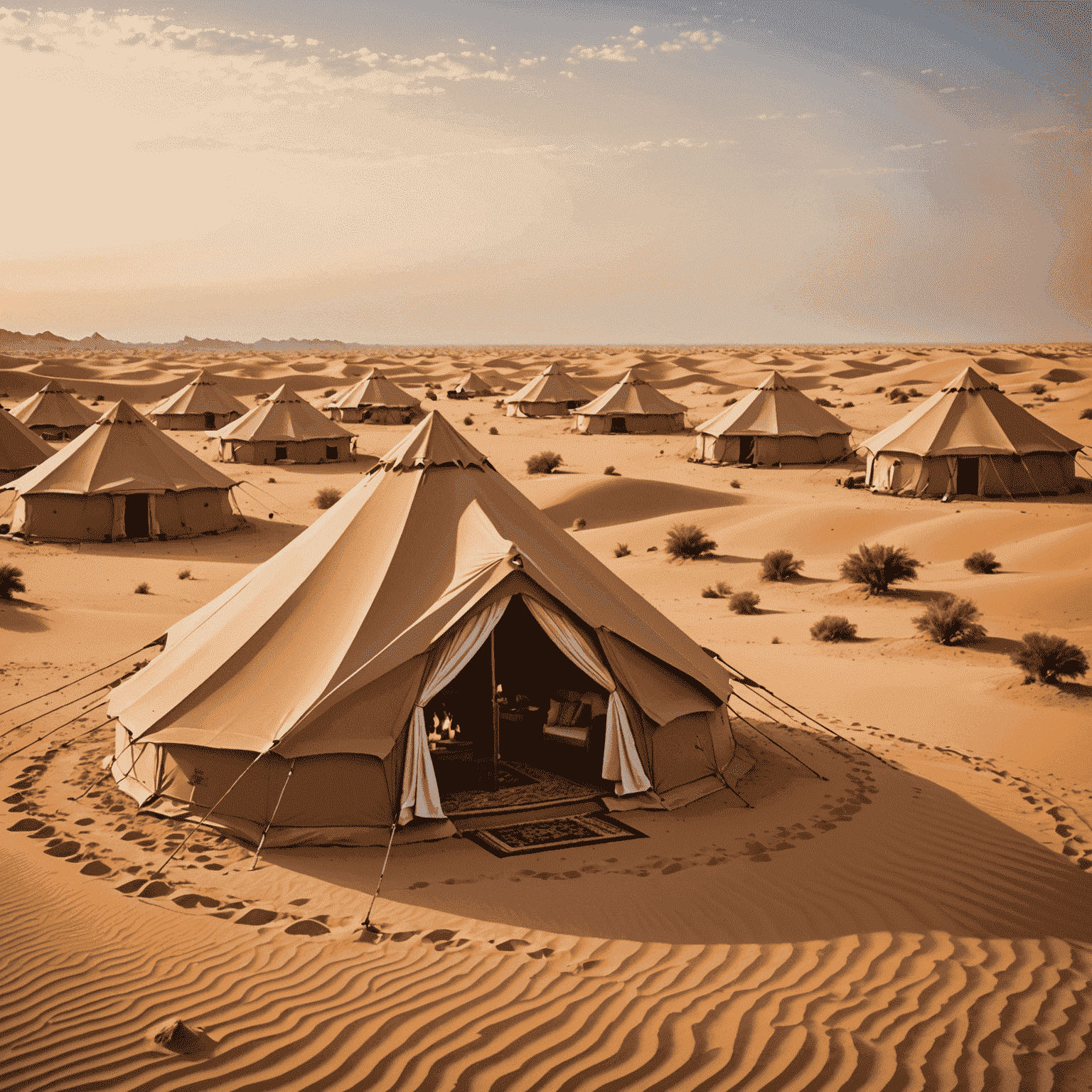 Luxury desert camp experience in Dubai